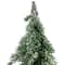 10.5" Unlit Frosted Iced Pine Artificial Christmas Tree with Jute Base